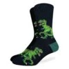 Men's Black T-Rex Dinosaur Socks 1 Men's Black T-Rex Dinosaur Socks -Good Luck Sock Sales 1131 Tyrannosaurus Rex