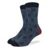 Men's Gray Penguin Socks 2 Men's Gray Penguin Socks -Good Luck Sock Sales 1135 Good Luck Sock Grey Penguins Crew Socks