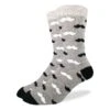 Men's Black & Gray Moustache Socks 1 Men's Black & Gray Moustache Socks -Good Luck Sock Sales 1214 Good Luck Sock Black and Grey Moustache Crew Socks