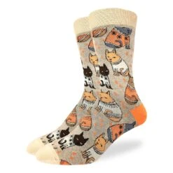 Men's Big & Tall Sweater Cat Socks