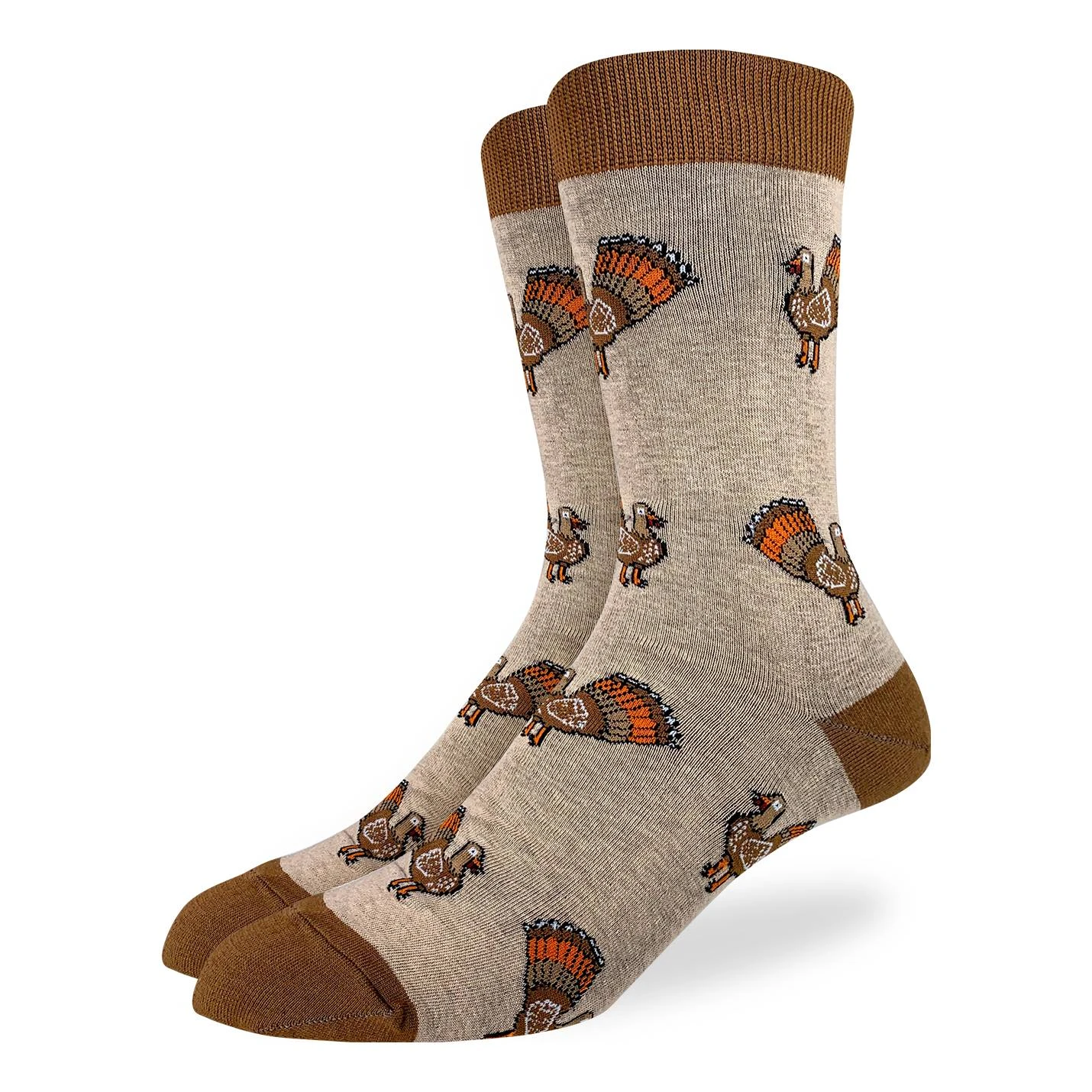 Men's Big & Tall Turkey Thanksgiving Socks 3 Men's Big & Tall Turkey Thanksgiving Socks