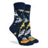 Women's Space Cat Socks 2 Women's Space Cat Socks -Good Luck Sock Sales 3132 Good Luck Sock Space Cat Socks v1