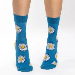 Women's Daisy Flowers Socks 5 Women's Daisy Flowers Socks -Good Luck Sock Sales 3311 Daisy Flowers v2