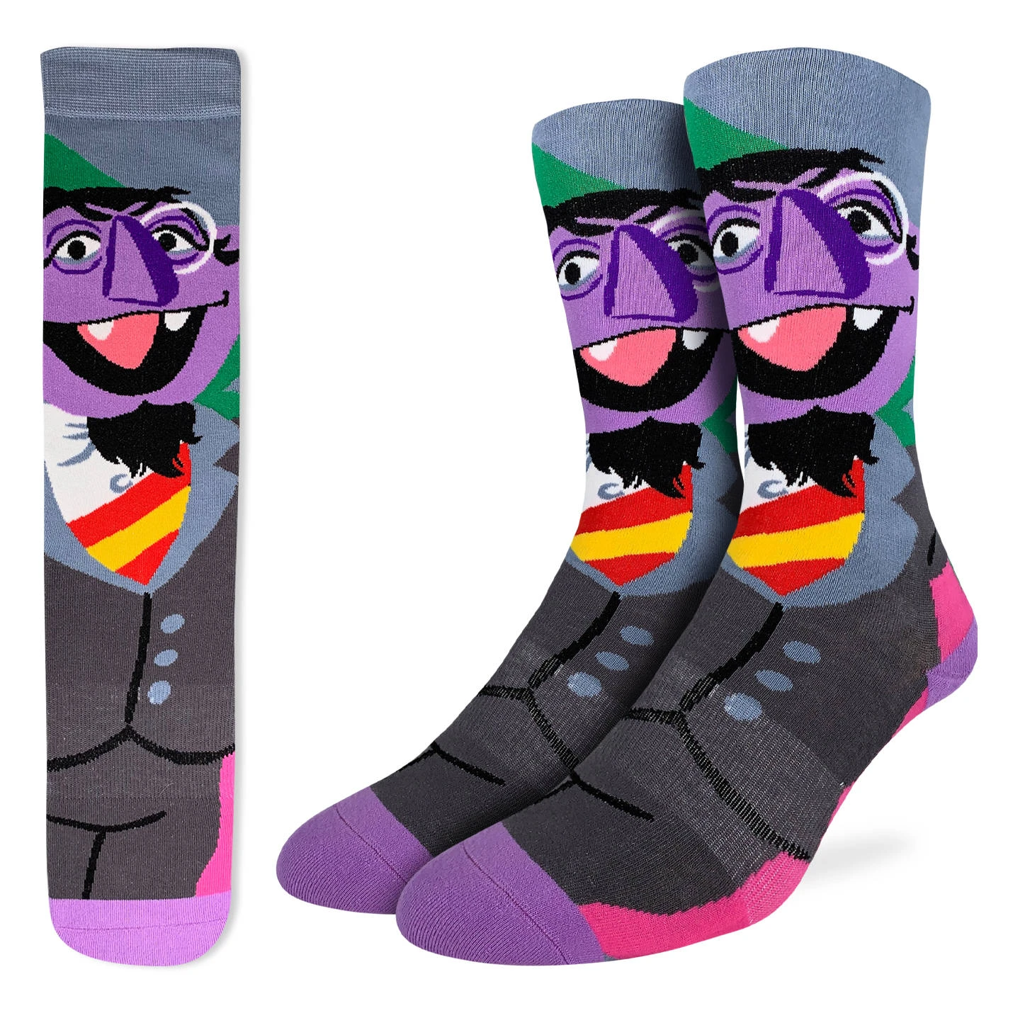 Men's Sesame Street, Count Von Count Socks 3 Men's Sesame Street, Count Von Count Socks