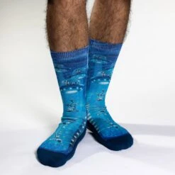 Men's Cows Abducting Aliens Socks -Good Luck Sock Sales 4276 Cows Abducting Aliens v2