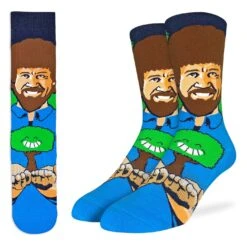 Men's Bob Ross, Happy Little Tree Socks