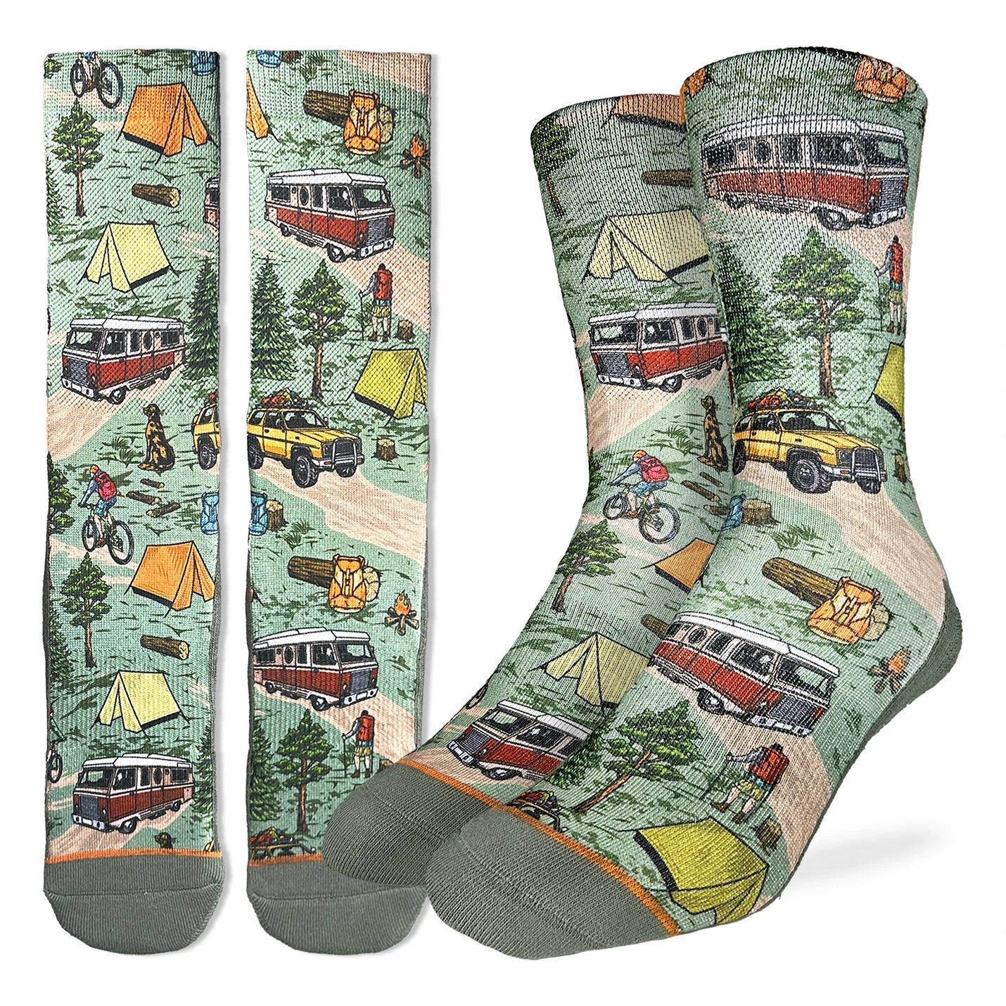 Men's Vintage Camping Trip Socks 3 Men's Vintage Camping Trip Socks