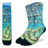 Men's Floating Sea Otters Socks -Good Luck Sock Sales 4416 SeaOtters 2
