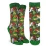 Women's Floral Goats Socks -Good Luck Sock Sales 5250 FloralGoats 2